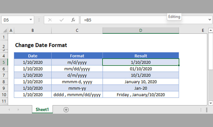 How to Change Date Format in Excel?