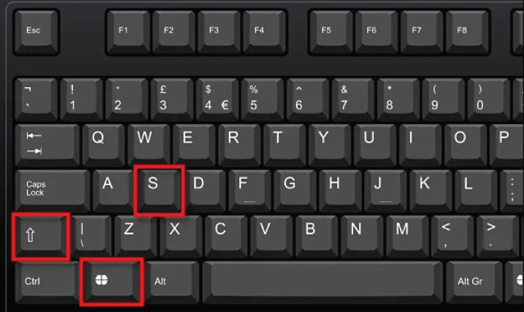 Take Screenshots of a Specific Portion using Windows Key + Shift + S